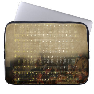 Vintage-Weihnachtsnoten-Holzkiste Laptopschutzhülle