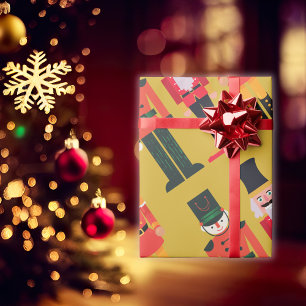 Vintage-Weihnachtsnussknacker   Geschenkpapier