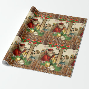 Vintage Weihnachtspapier Geschenkpapier