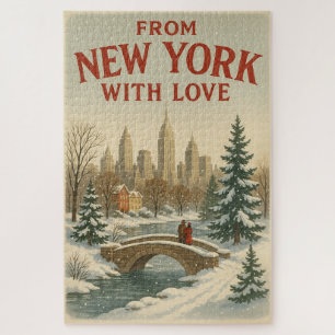 Vintage-Weihnachtsposter 'Aus New York mit Liebe'