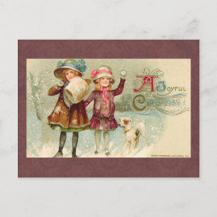 Vintage Weihnachtspostkarte Feiertagspostkarte