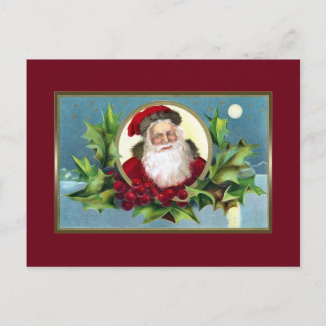 Vintage Weihnachtspostkarte Feiertagspostkarte (Vorderseite)