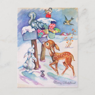 Vintage-Weihnachtspostkarte Feiertagspostkarte
