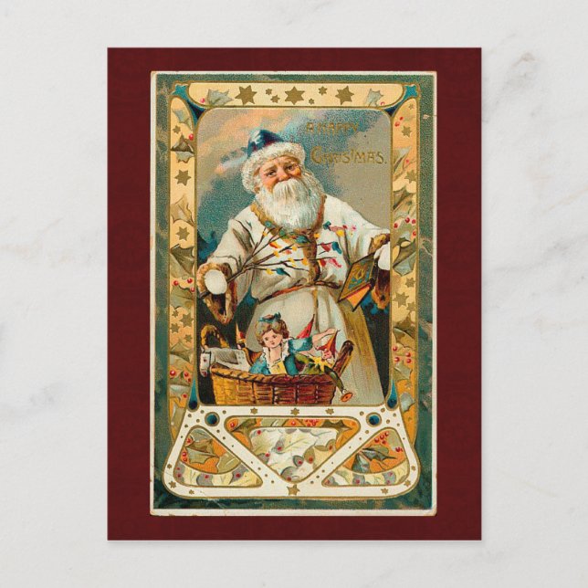 Vintage-Weihnachtspostkarte Feiertagspostkarte (Vorderseite)