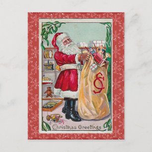 Vintage Weihnachtspostkarte Feiertagspostkarte