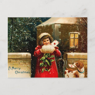 Vintage Weihnachtspostkarte Feiertagspostkarte