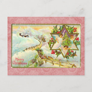 Vintage-Weihnachtspostkarte Feiertagspostkarte