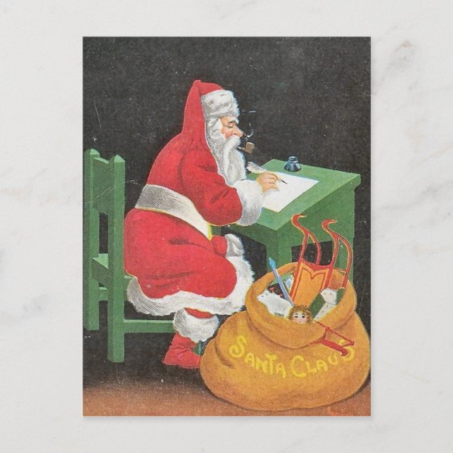 Vintage-Weihnachtspostkarte Feiertagspostkarte (Vorderseite)