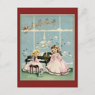 Vintage-Weihnachtspostkarte Feiertagspostkarte