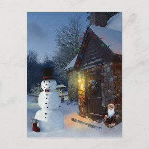 vintage-Weihnachtspostkarte Postkarte