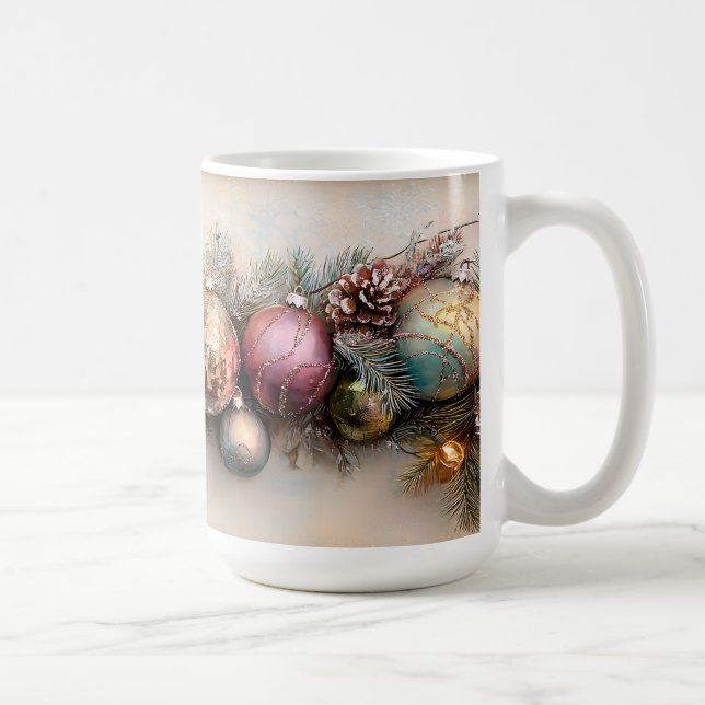 Vintage Weihnachtsschmuck 1 Kaffeetasse (Rechts)