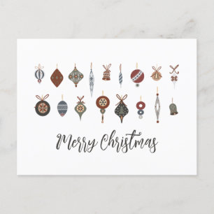 Vintage Weihnachtsschmuck Feiertagspostkarte