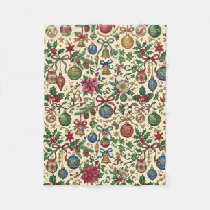 Vintage-Weihnachtsschmuck-Flanelldecke Fleecedecke