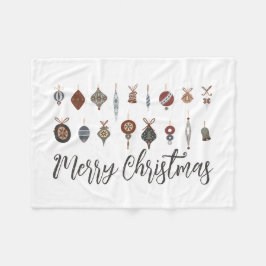 Vintage Weihnachtsschmuck Fleecedecke