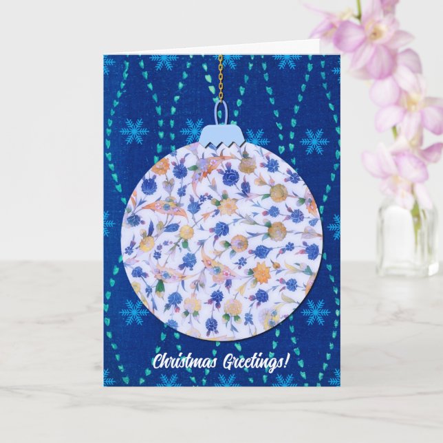 Vintage Weihnachtsschmuck Karte (Orchidee)