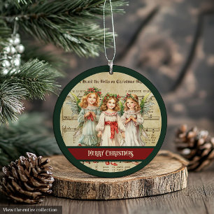 Vintage-Weihnachtsschmuck-Monogramm-Engel-Dekor Ornament
