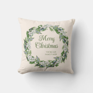 Vintage Weihnachtsschrift Kissen