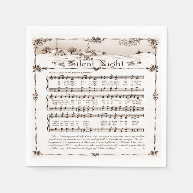 Vintage Weihnachtsservietten Serviette (Vorderseite)