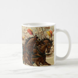 Vintage Weihnachtssleigh-Fahrt Kaffeetasse