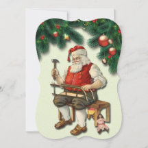 Vintage Weihnachtsspielerkarte Weihnachtsspielzeug