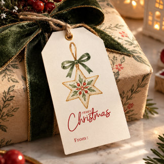 Vintage Weihnachtsstern-Geschenkanhänger Geschenkanhänger