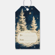 Vintage-Weihnachtsstern-Winterwald