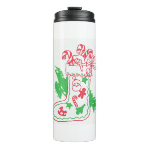 Vintage-Weihnachtsstrumpf Thermosbecher