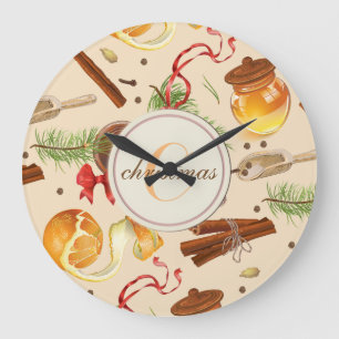 Vintage Weihnachtsszenarien Große Wanduhr
