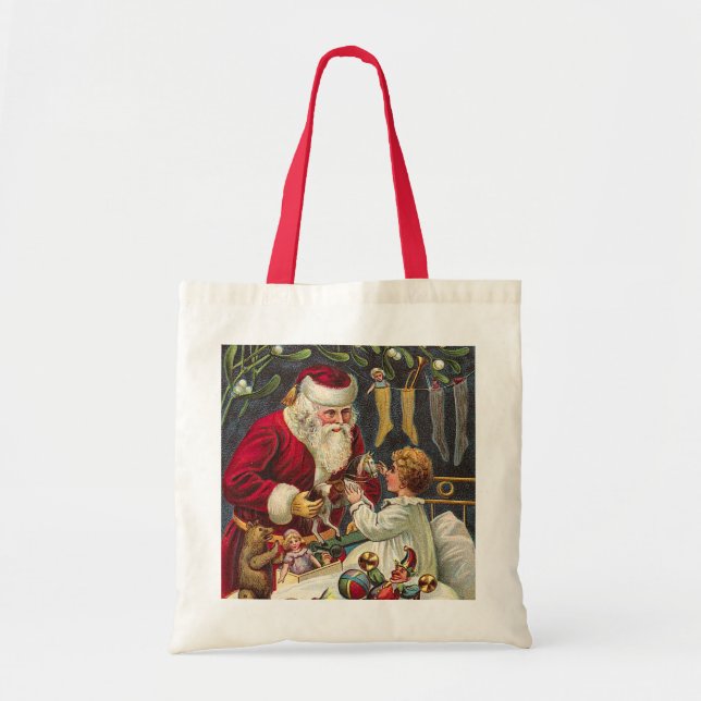 Vintage WeihnachtsTaschentaschen Tragetasche (Vorne)