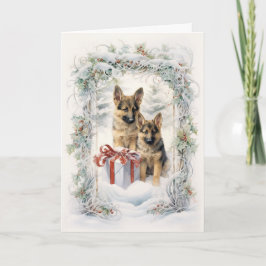 Vintage Weihnachtszeit Feiertagskarte