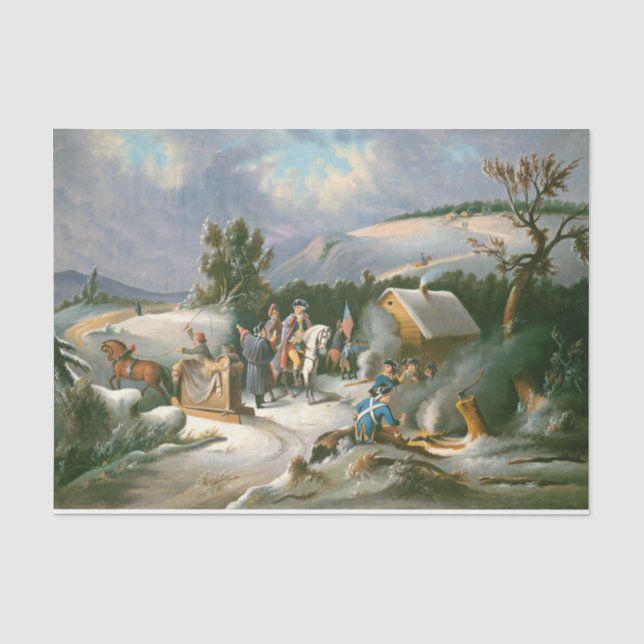 Vintage Weihnachtszwirn Schnee, TALLEY FORGE Seidenpapier (Vorderseite)