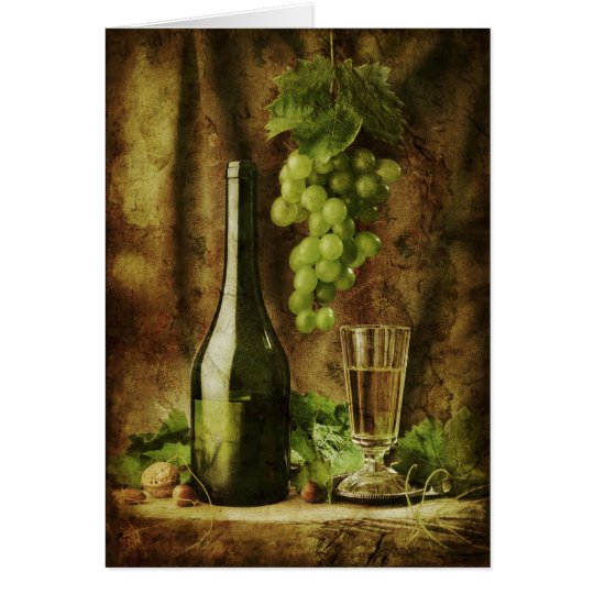 Vintage Wein Karte