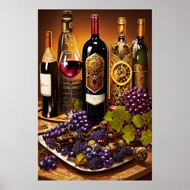 Vintage Wein Poster (Vorne)