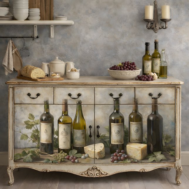 Vintage Weinbaudekoution Seidenpapier (Vintage Vineyard Decoupage Tissue Paper Mockup)