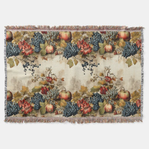 Vintage-Weinberg-Trauben-Frucht-Creme-Girlande Decke