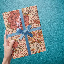 Vintage Weinblütendruckerei Botanische Schrift Geschenkpapier