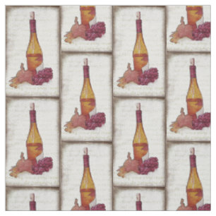Vintage Weinflasche Stoff