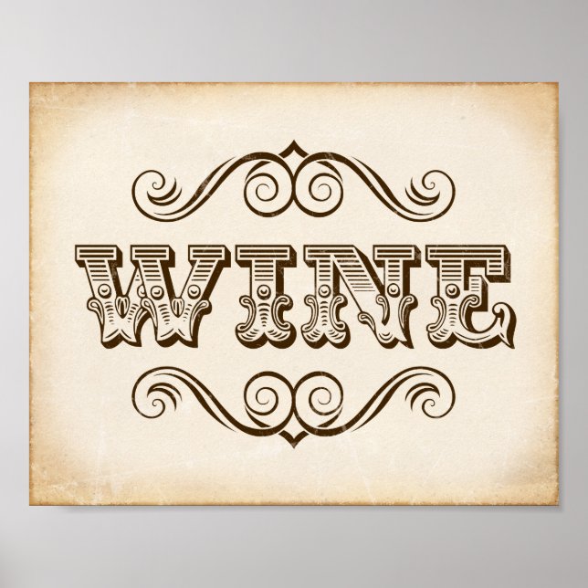 Vintage WEINsignatur Poster (Vorne)