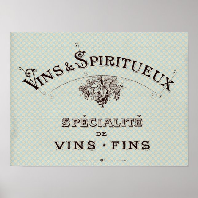 Vintage Weintypografie Poster (Vorne)