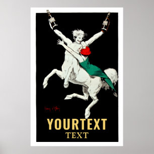 Vintage-Weinwerbung Zentaur von Jean d'Ylen Poster