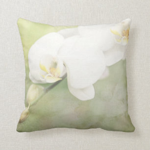 Vintage weiße Orchidee Kissen