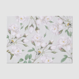 Vintage Weiße Rosen Seidenpapier