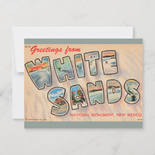 Vintage weiße Sands NM Postkarte