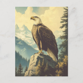 Vintage Weisskopfseeadler Alaska Postkarte