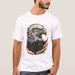Vintage Weißkopfseeadler Patriotische Gravur Shirt