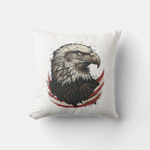 Vintage Weißkopfseeadler Patriotische Gravur Shirt Kissen