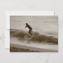 Vintage-Welle-Surfpostkarte