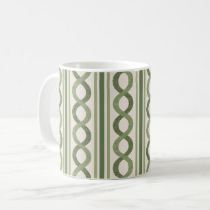 Vintage Wellen grün Kaffeetasse