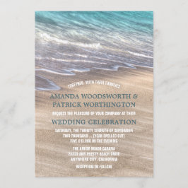 Vintage Wellen und Hochzeitseinladungen Einladung
