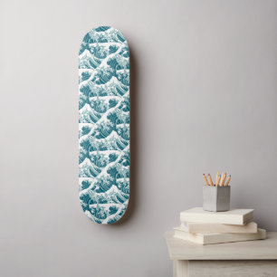 Vintage-Wellenmuster Skateboard